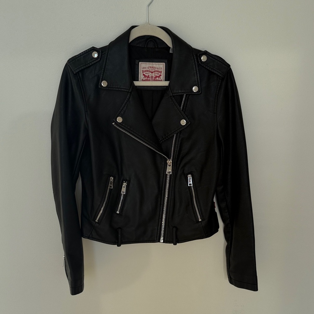 Levi's Women's Classic Black Leather Biker Jacket